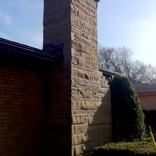 Completed chimney restoration Roselle IL.
New conc