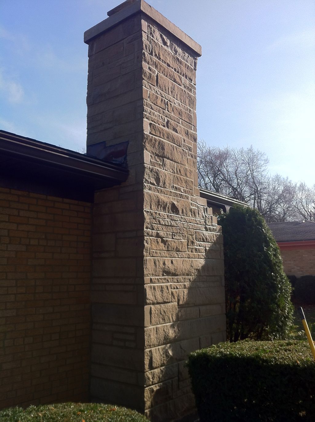 Completed chimney restoration Roselle IL.
New conc