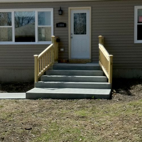 Completed concrete stairs Berwyn IL.