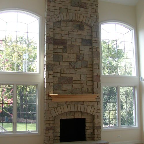 Completed Fireplace build Glen Ellyn IL.