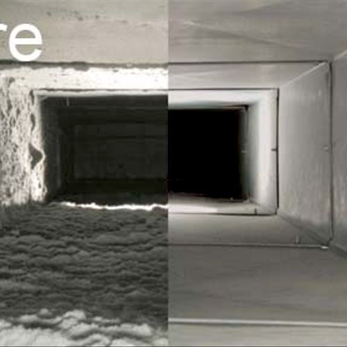 Air Duct/Vent Cleaning - Before & After Picture