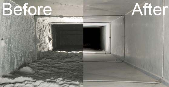 Air Duct/Vent Cleaning - Before & After Picture