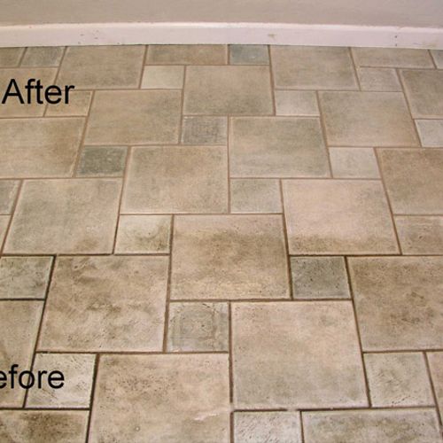 Tile & Grout Cleaning/Care Service - Before & Afte