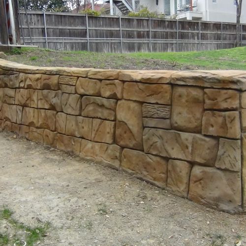 Concrete wall choped  stone dallas