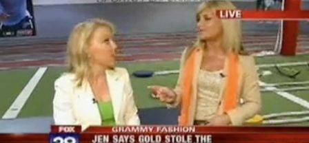 Jen covers Grammy Fashion on Fox TV