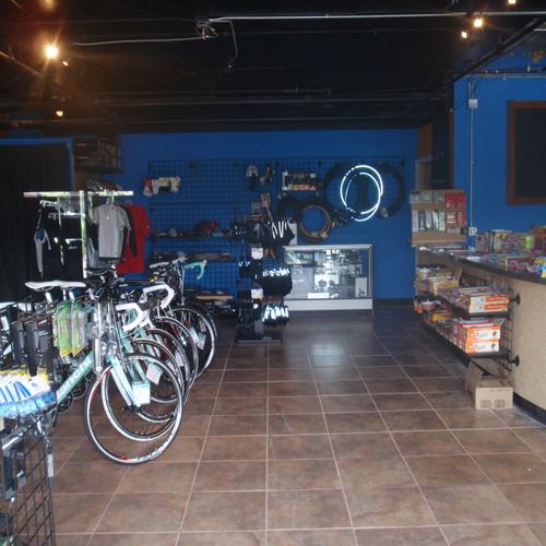 We turned a blank space into a trendy bikeshop.