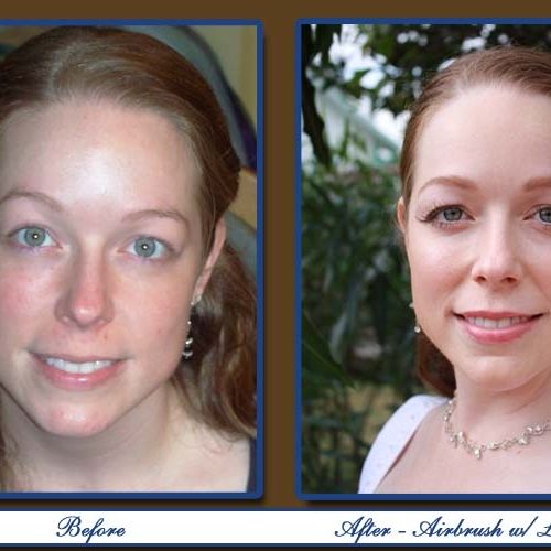 Before & After Airbrush Application With Lash Appl