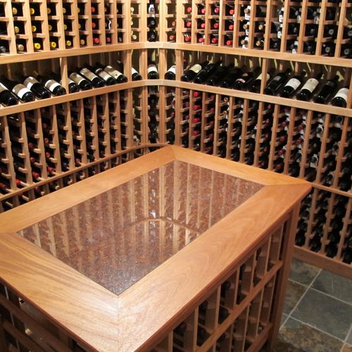 Private Wine Cellar - Slate Floor - Tasting Table 