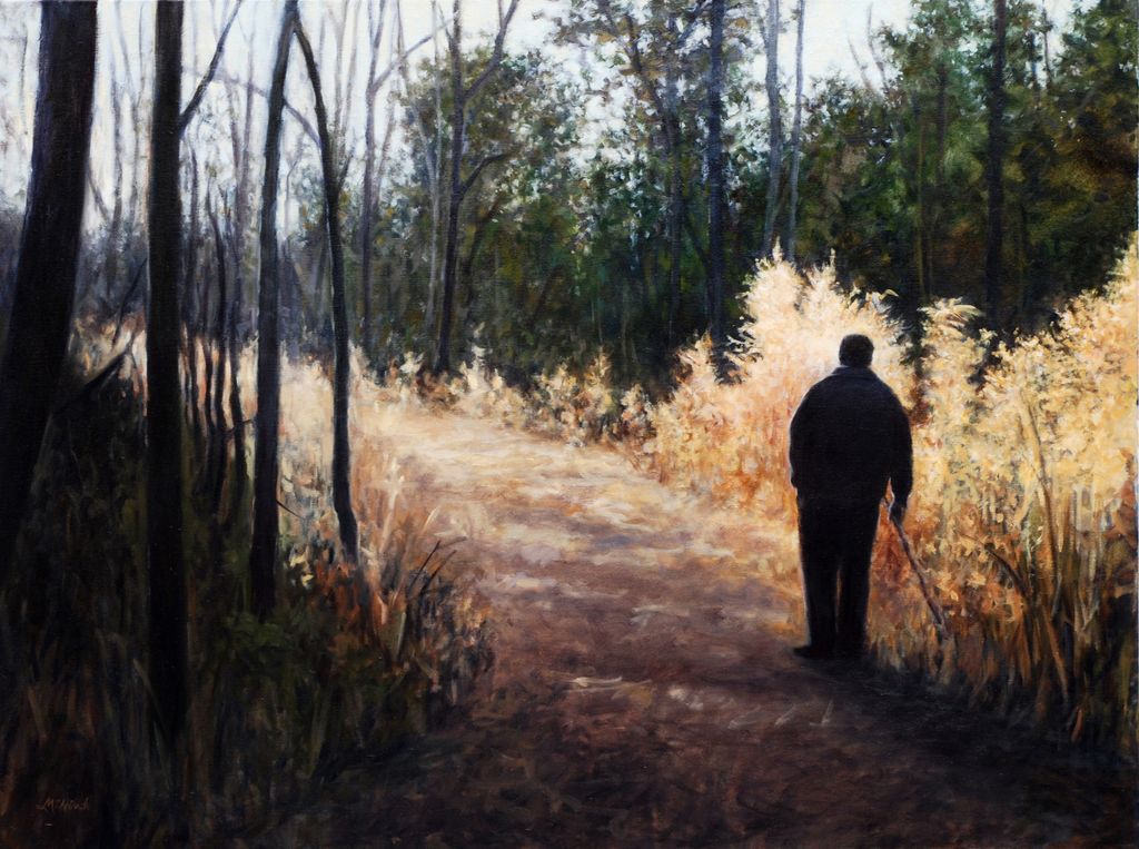 "Blazing Autumn," oil, 30x40