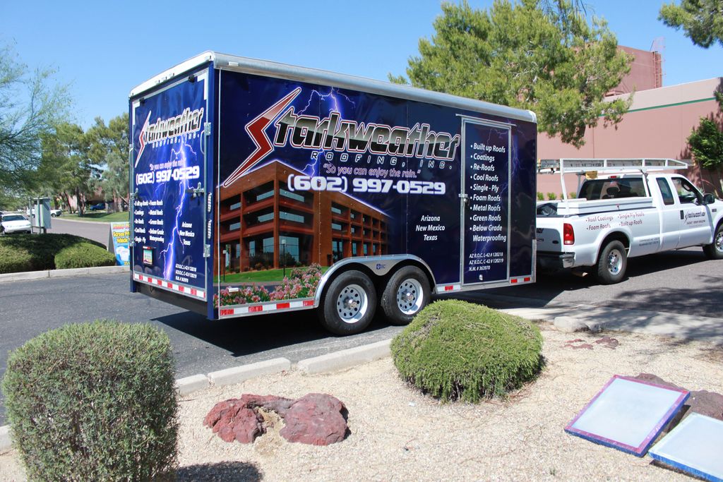 Starkweather Roofing Full Trailer Wrap