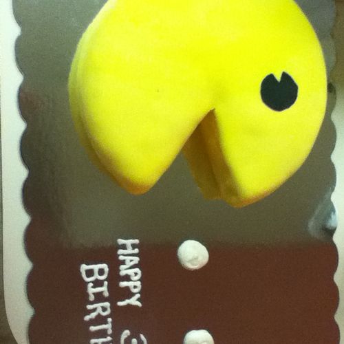 Pac Man Birthday Cake and Cupcakes