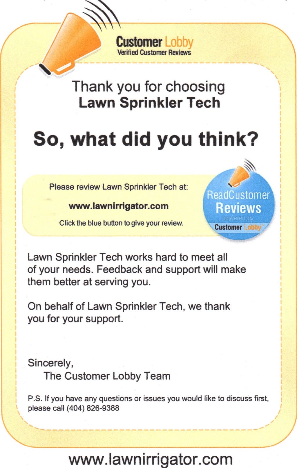 Lawn Sprinkler Tech