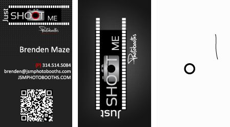 Business card design, including red foil stamping 