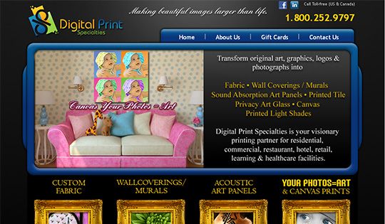 Brochure Website Design for Digital Print Specialt