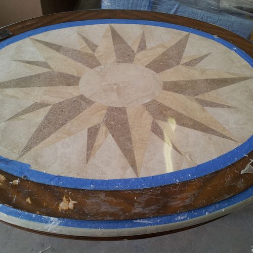Damaged - Wood and Marble Top