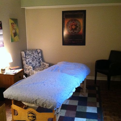 Reiki room where you will recieve a one hour relax