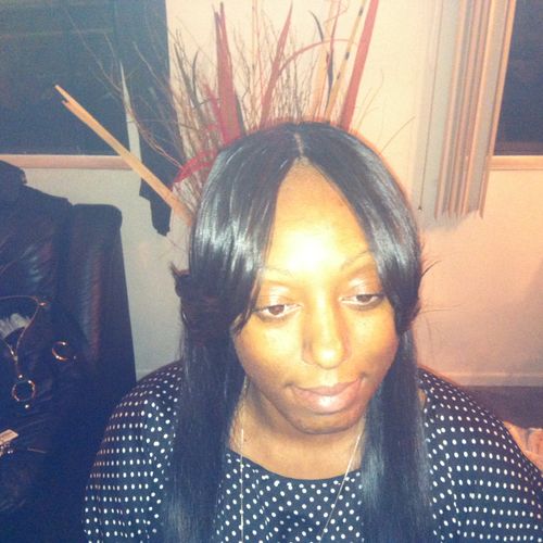 Full Head Weave with invisible part (sewn)