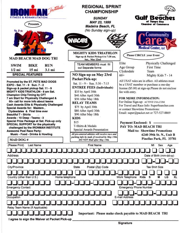 Sample Flyer for the Ironman Triathlon in Madeira 