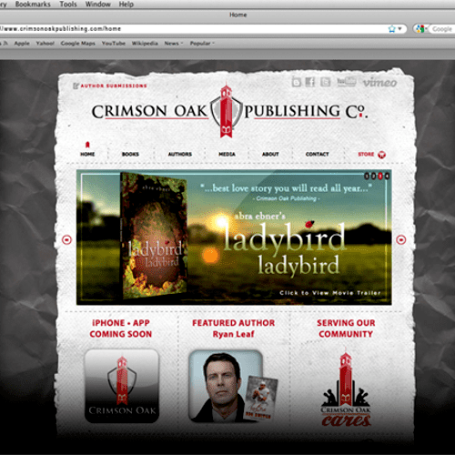 Website Design 
Client: Crimson Oak Publishing
Con