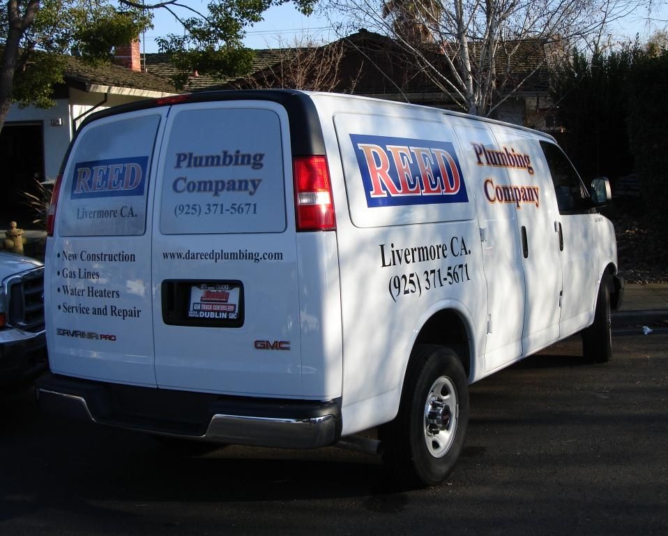 Reed Plumbing Co. Van graphics & Jobsite decals
