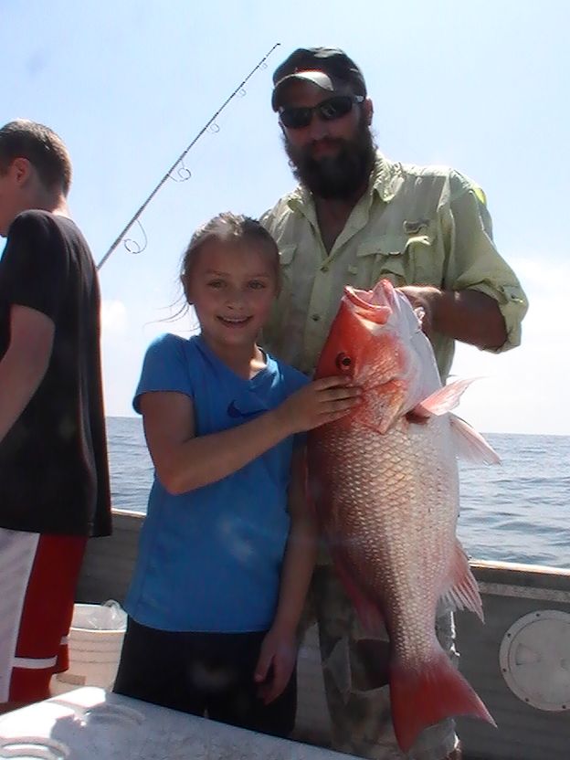 A big red snapper caught on 15lb test by a tough l