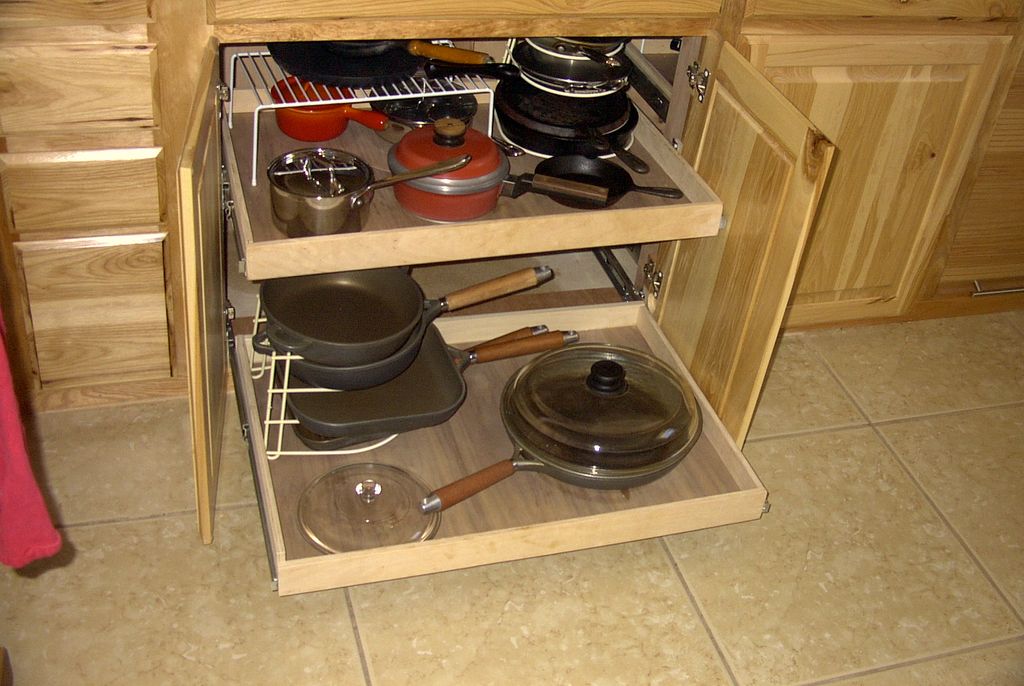We also make custom slide out shelves to perfectly