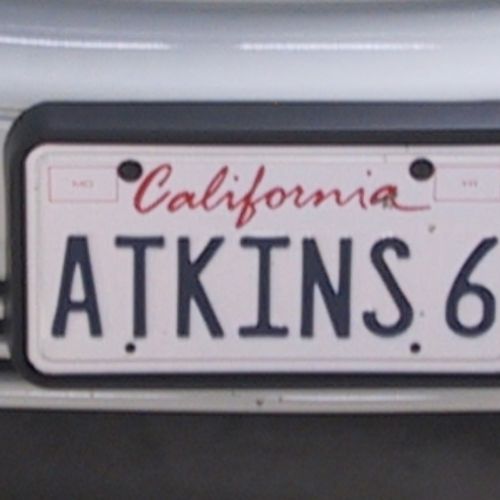 Always look for the ATKINS license plates.