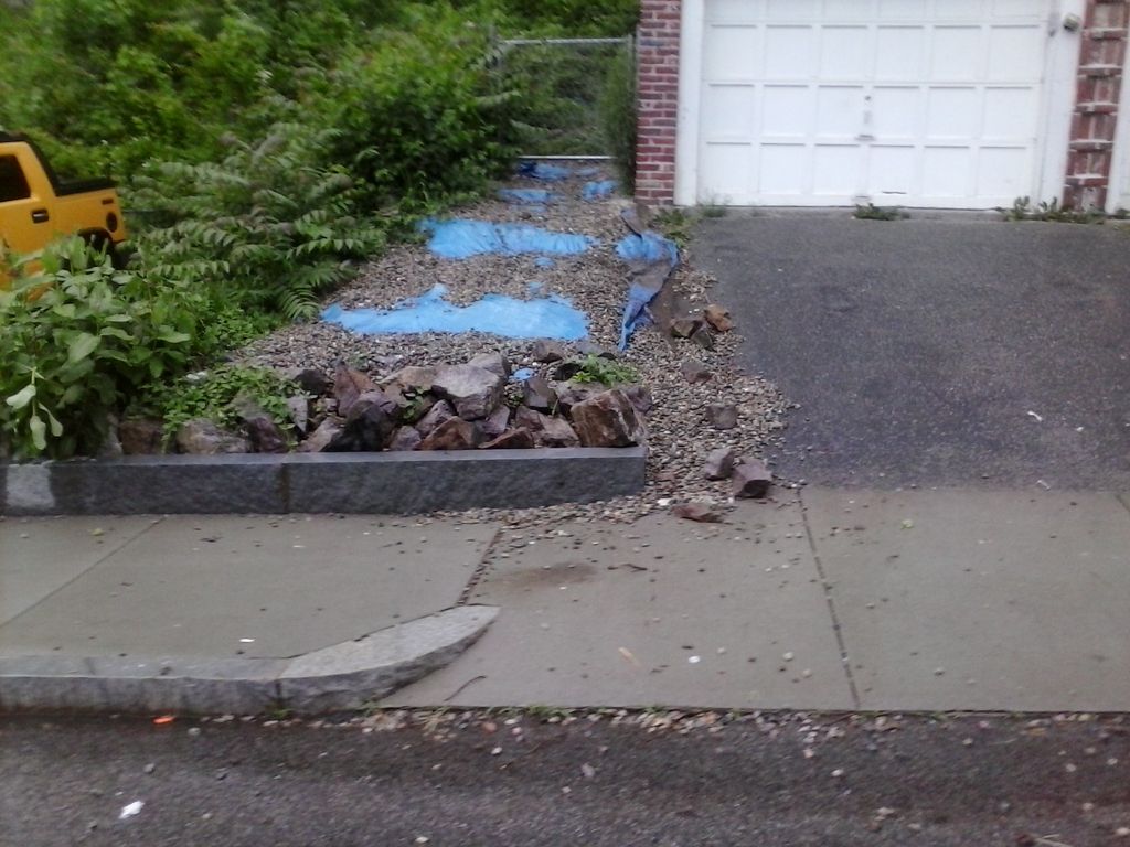 Side plant bed before