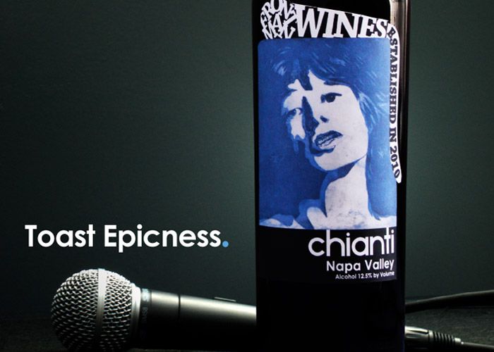 Front Man Wines Bottle Design