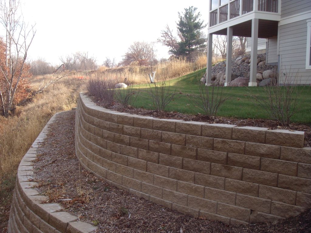 Two tiered retaining walls