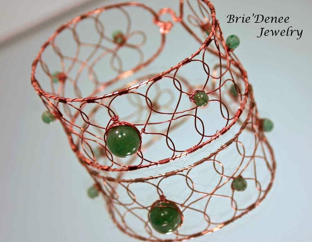 Copper and Jade Bangle