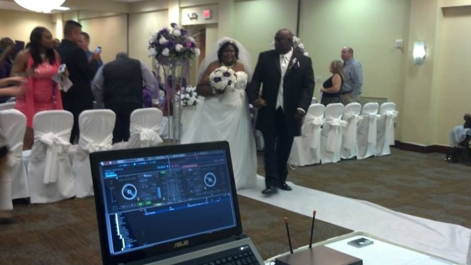Providing sound for a beautiful wedding ceremony.