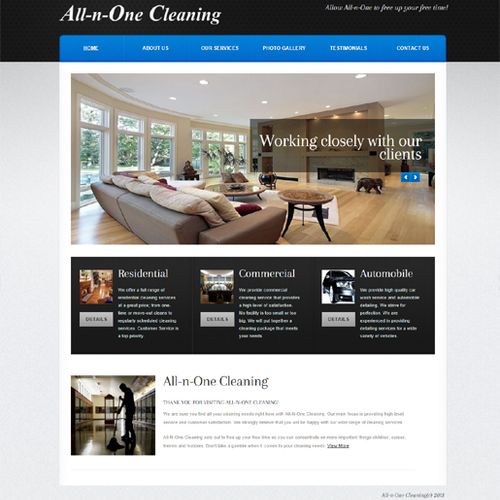 Cleaning company website I designed and developed