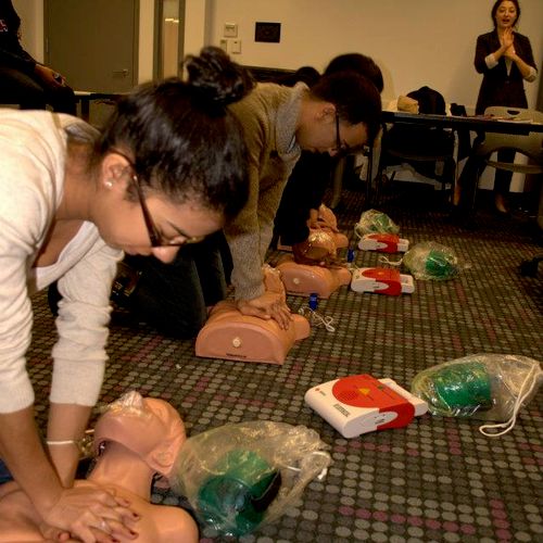 CPR class with NYU HEOP program