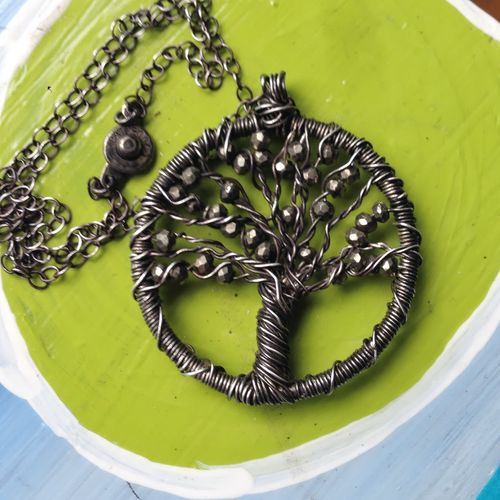 Tree of Life Oxidized Sterling Silver
