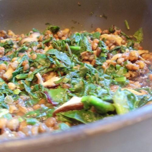 Indian Spiced Lentils and Greens