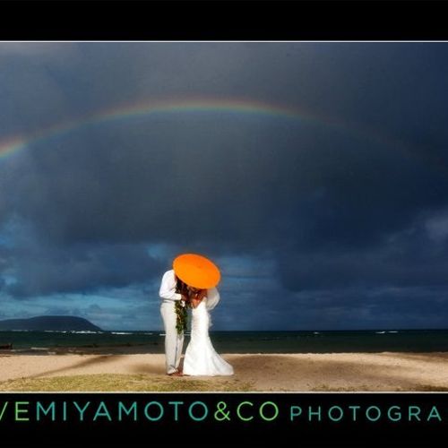 An end to a beautiful wedding day, rainbow's bless