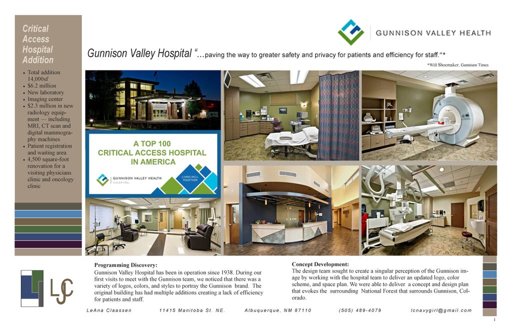 Gunnison Valley Health 
Radiology and Emergency Ro