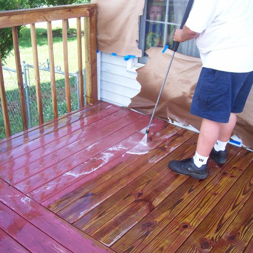 BMC offers power/ pressure washing on decks and si