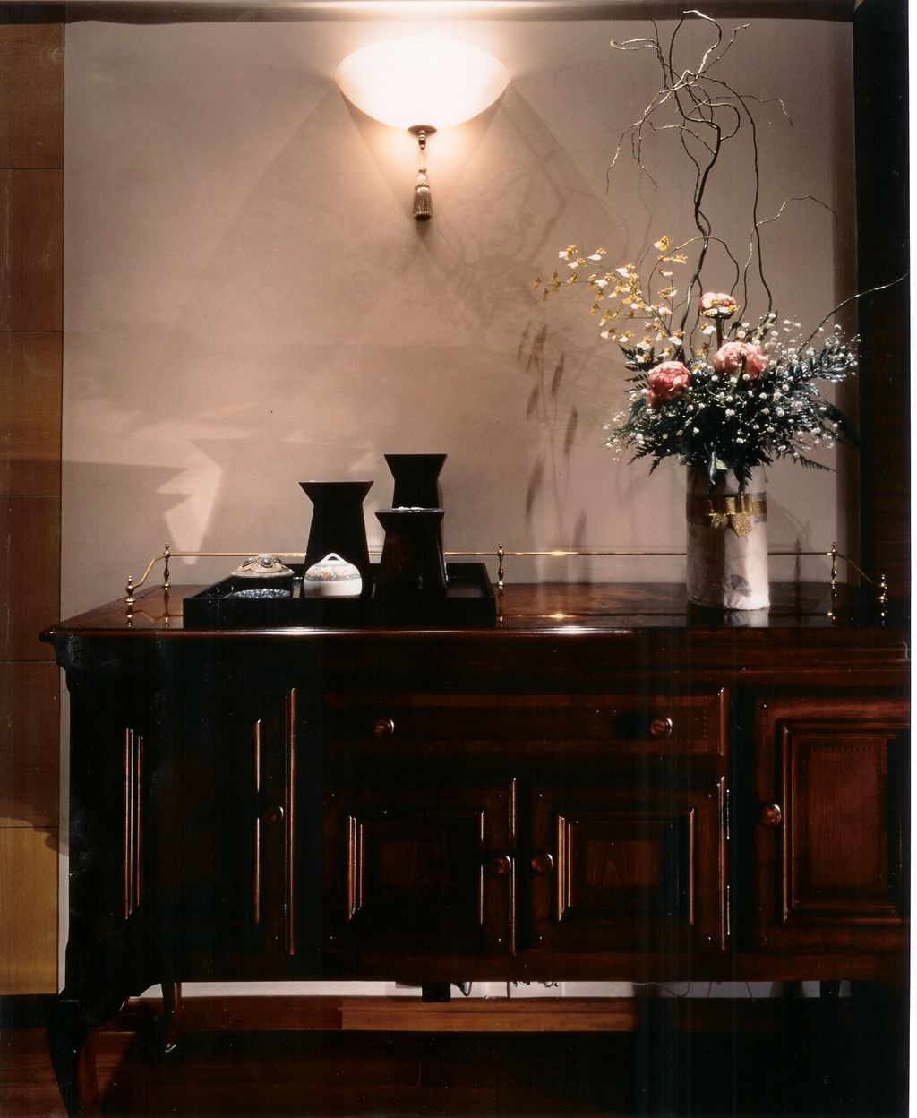 A romantic atmosphere from the lighting