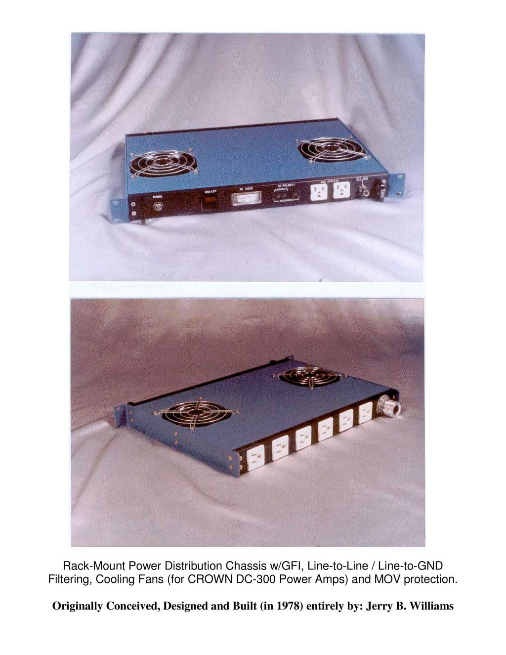 Front & Rear views of a 1U rack-chassis which I ha