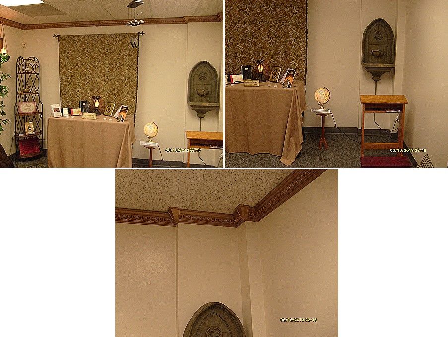 Room converted into an Interfaith Chapel and medit