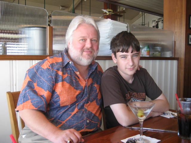 With my nephew at the Blue Water Grill in Manhatta