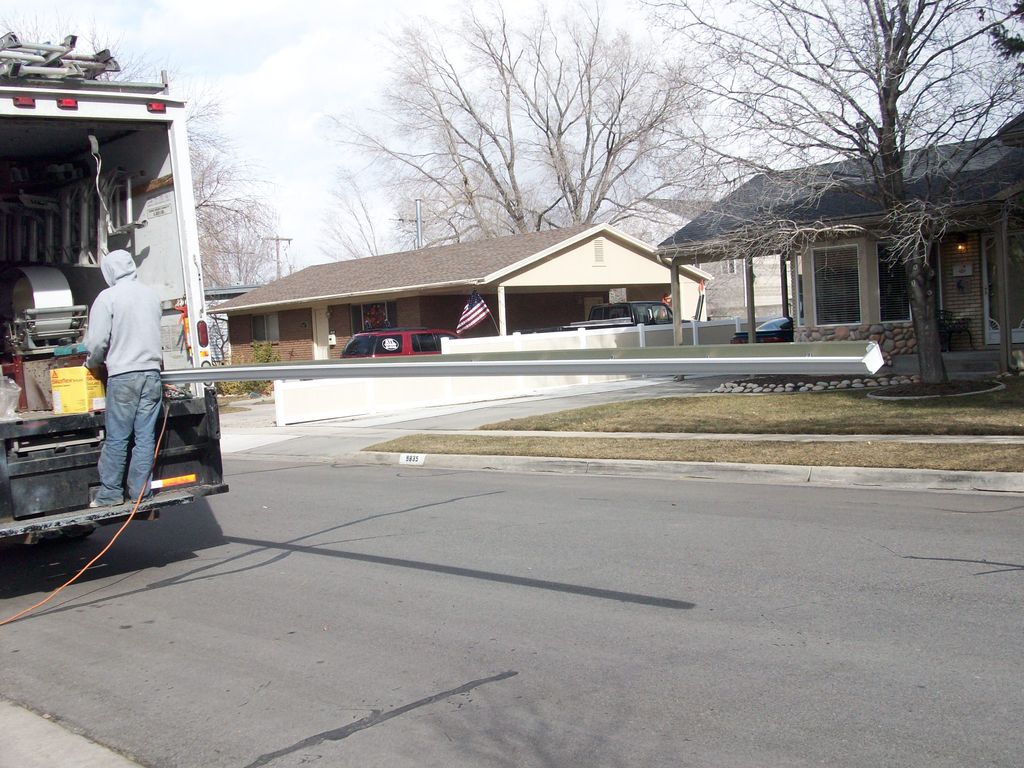 Seamless Gutter Machine in Action.