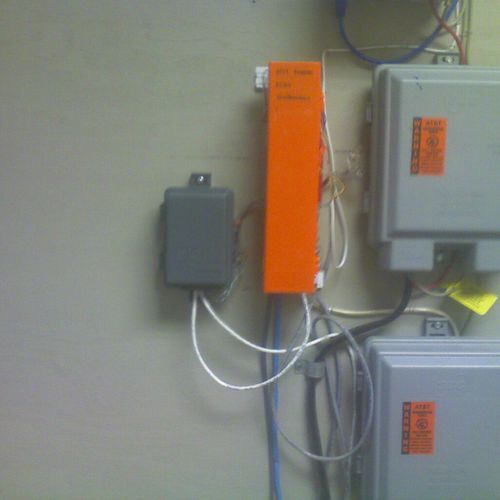 Telco Demarc and NID splitter.  (Neatly separates 