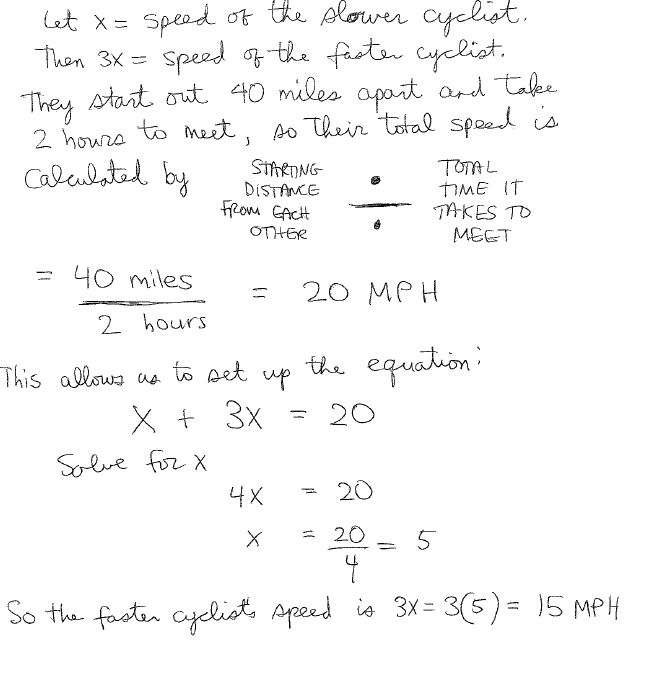 Setting up and solving a word problem (College Alg