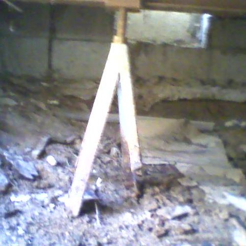 Before Mobile Home Leveling & Foundation Repair