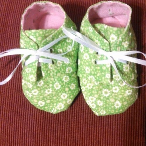Baby booties to match a dress.