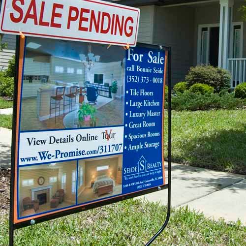 Custom yard signs are one piece of the marketing p