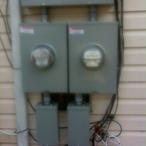 New 2 Family house main service meters